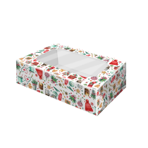 Коробка под зефир паттерн акварель — копия — копия