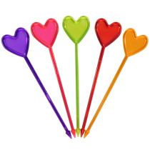 Пики пласт. Сердце цветное 85 мм (250 шт.) (125 шт.)