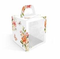 КУ-885 3D Кулич 15 15 18 с окном Цветы