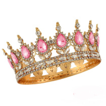 Корона золото с розовыми камнями