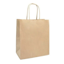 Пакет бумажный с кручеными ручками 250х220+120 крафт (250 шт.)