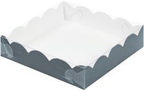 Коробка для печенья и пряников 120х120х30, 155х155х35, 200х200х35, 240х240х30 мм (графит)