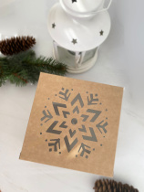 КУ-00733 Моноблок с вырубным окном под 4 капкейка, Снежинка1