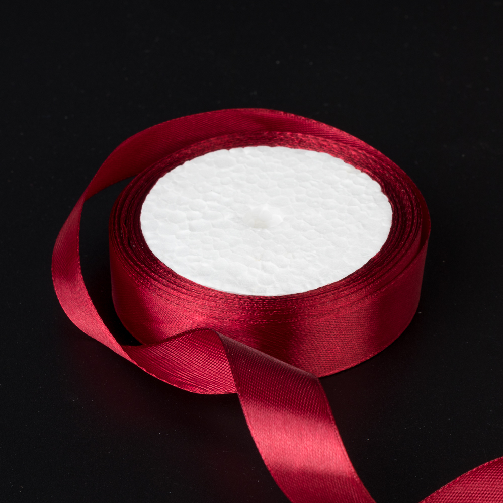 Лента бордовая 20мм 10м