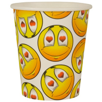 Стакан ГН 200250 мл (d-80 мм) бумажный Влюбленный смайл (501600 шт.)