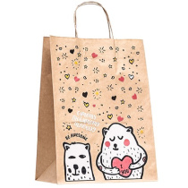 Пакет бумажный с кручеными ручками 260х150х350  80 г с печатью Друзья (25250 шт.) 110647