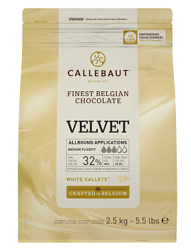 Шоколад Callеbaut Velvet W3-RT-U71 в каллетах белый - 2,5 кг Шоколад Callеbaut Velvet W3-RT-U71 в каллетах белый - 2,5 кг