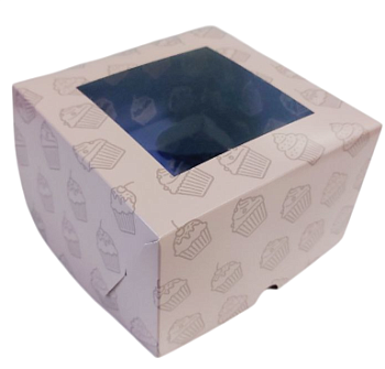 Коробка на 4 КАПКЕЙКА 160*160*100 мм, Лавандовое настроение