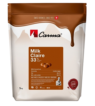 Шоколад Carma Milk Claire CHM-P007CLARE6-Z71 молочный 33% - 5 кг Шоколад Carma Milk Claire CHM-P007CLARE6-Z71 молочный 33% - 5 кг