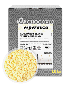 Глазурь Esperanza Chocovic ISF-T1CHVC-69B, белая - 1,5 кг Глазурь Esperanza Chocovic ISF-T1CHVC-69B, белая - 1,5 кг