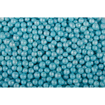 Посыпка Шарики Жемчуг голубой перламутр 4-6 мм (100 гр)