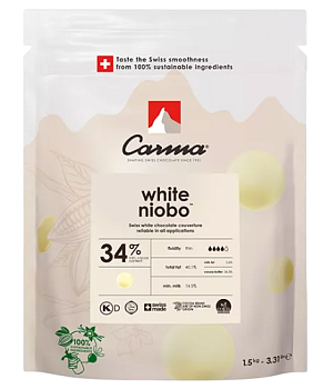 Шоколад Carma CHW-O050NIBOE6-Z71 White Niobo белый 34% - 1,5 кг Шоколад Carma CHW-O050NIBOE6-Z71 White Niobo белый 34% - 1,5 кг
