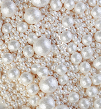 Посыпка 736 зерновая в глазури БЛЕСК белоснежный МИКС - 50 гр